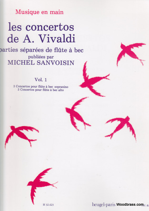 HEUGEL VIVALDI A. / SANVOISIN M. - CONCERTOS VOL.1 - FLUTE A BEC SEULE