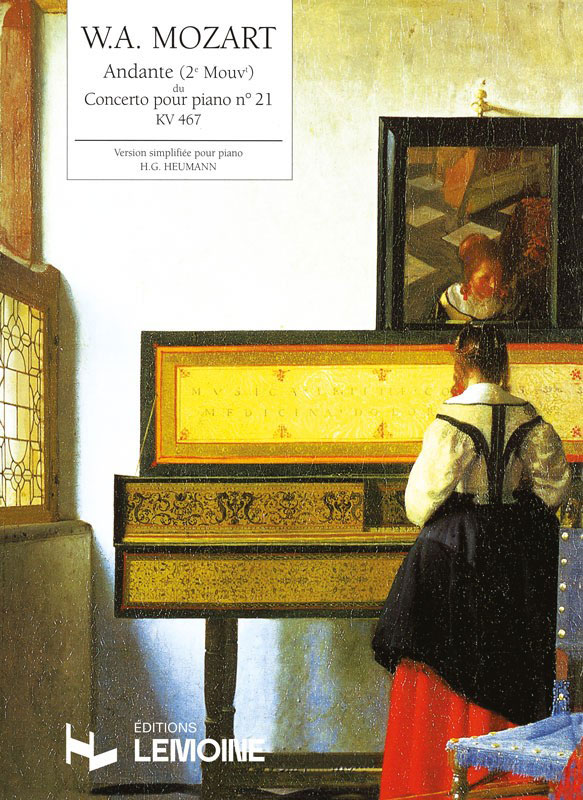 LEMOINE MOZART W.A. - ANDANTE DU CONCERTO POUR PIANO N°21 KV467 - PIANO