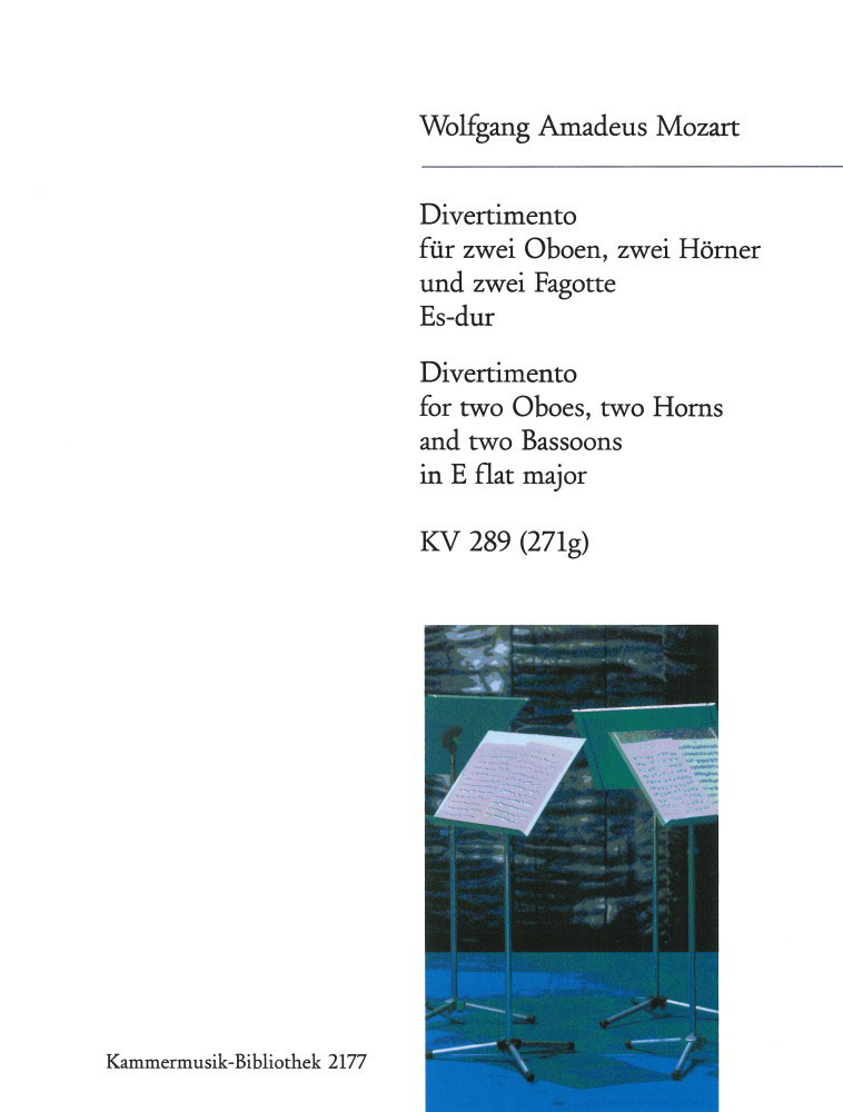 EDITION BREITKOPF MOZART W.A. - DIVERTIMENTO ES-DUR KV 289