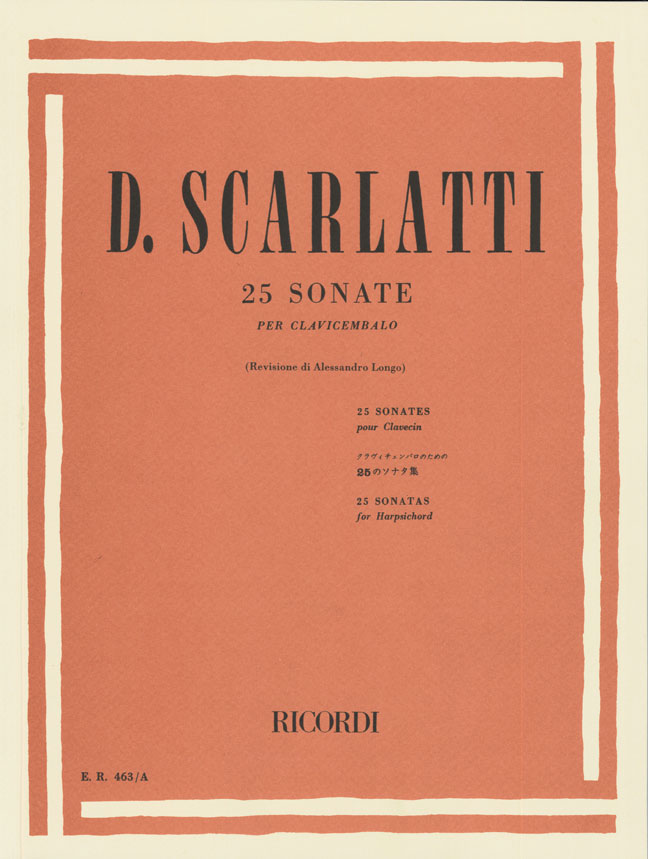 RICORDI SCARLATTI D. - 25 SONATE - CLAVECIN