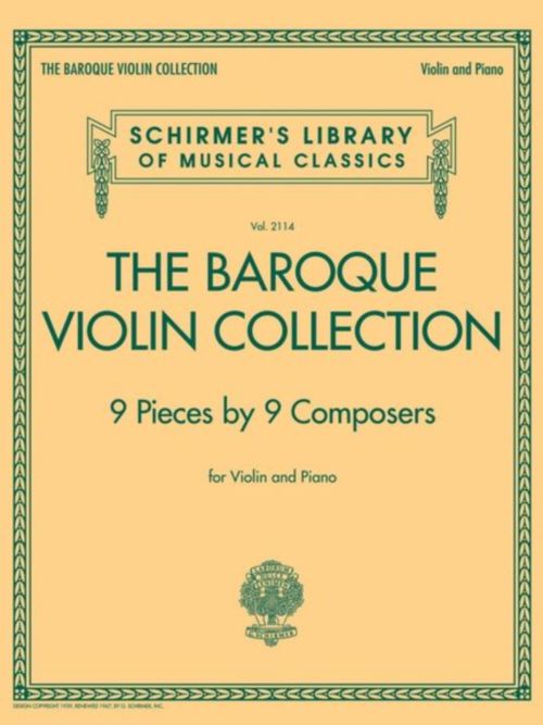 SCHIRMER THE BAROQUE VIOLIN COLLECTION - VIOLON & PIANO