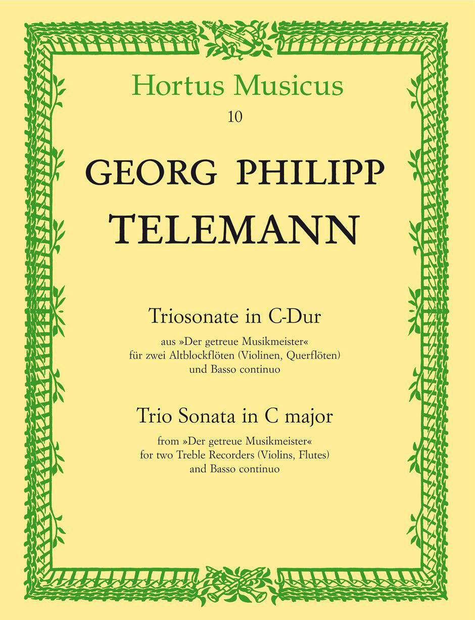HORTUS MUSICUS TELEMANN G. PH. TRIOSONATE CDUR 2 FLB ET BC