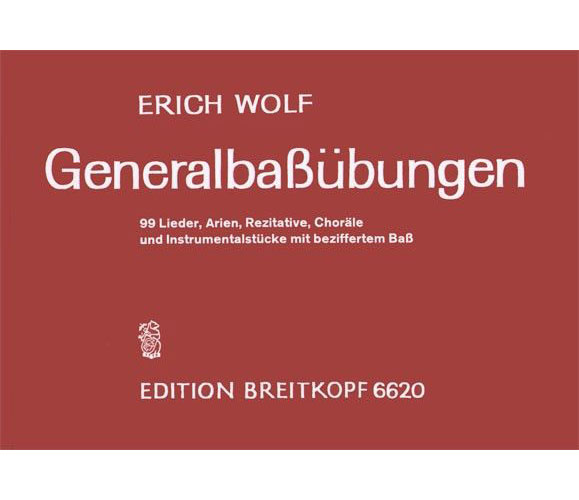 EDITION BREITKOPF WOLF E. - GENERALBASS-UBUNGEN - CLAVECIN