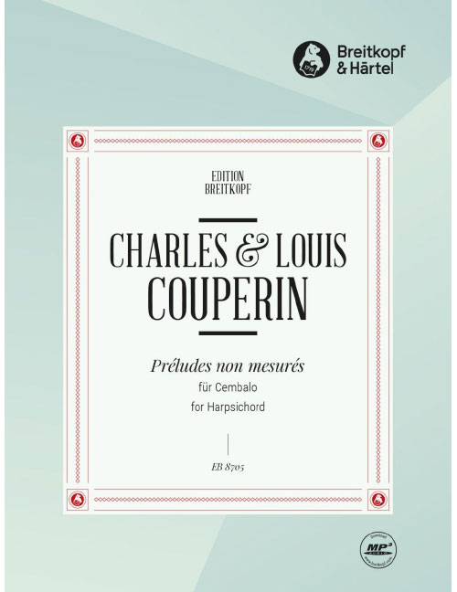 EDITION BREITKOPF COUPERIN LOUIS - PRELUDES NON MESURES + CD - HARPSICHORD
