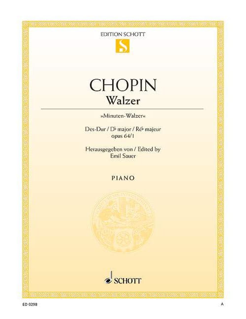 SCHOTT CHOPIN FREDERIC - WALTZ D FLAT MAJOR OP. 64/1 - PIANO