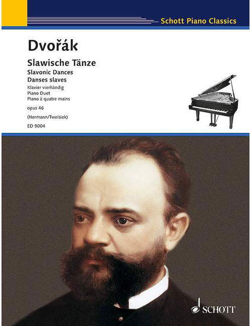 SCHOTT DVORAK ANTONIN - SLAVONIC DANCES OP. 46 - PIANO