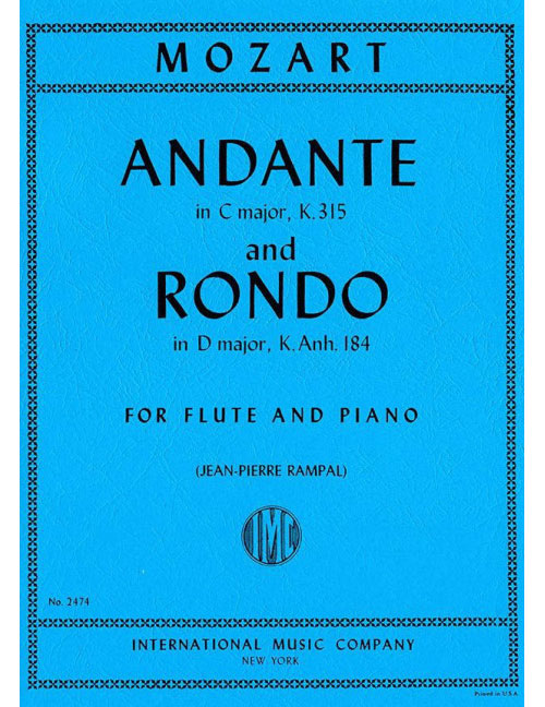 IMC MOZART W.A. - ANDANTE & RONDO - FLUTE & PIANO
