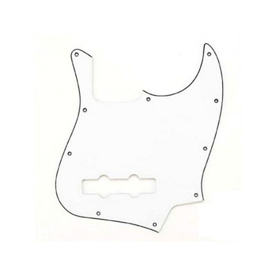 FRED S GUITAR PARTS JAZZ BASS WHITE 3-PLY ALLPARTS