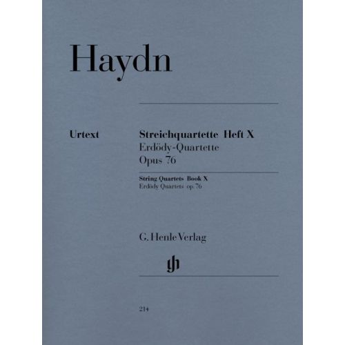HENLE VERLAG HAYDN J. - STRING QUARTETS BOOK X OP. 76 NR. 1-6