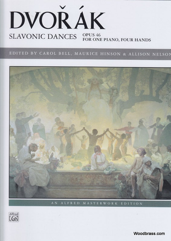 ALFRED PUBLISHING DVORAK A. - SLAVONIC DANCES OP. 46 - PIANO 4 MAINS