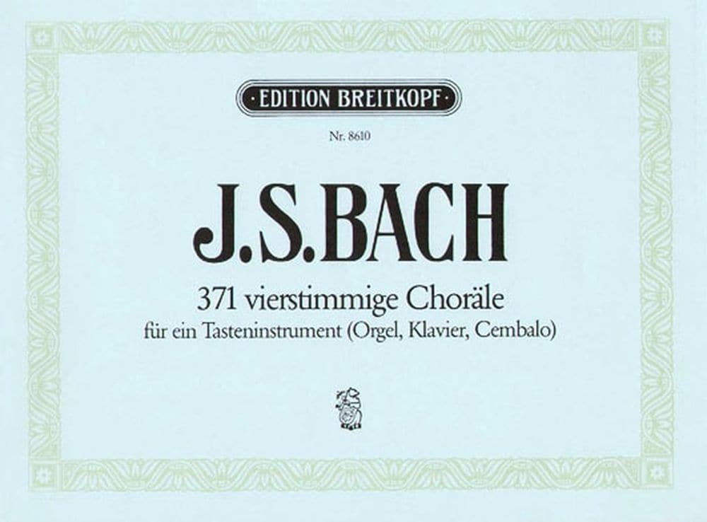 EDITION BREITKOPF BACH J.S. - 371 4ST.CHORALE BWV 253-438