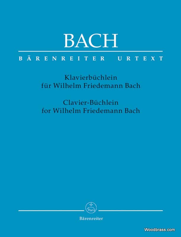 BARENREITER BACH J.S. - NOTEBOOK FOR WILHELM FRIEDEMANN BACH - PIANO