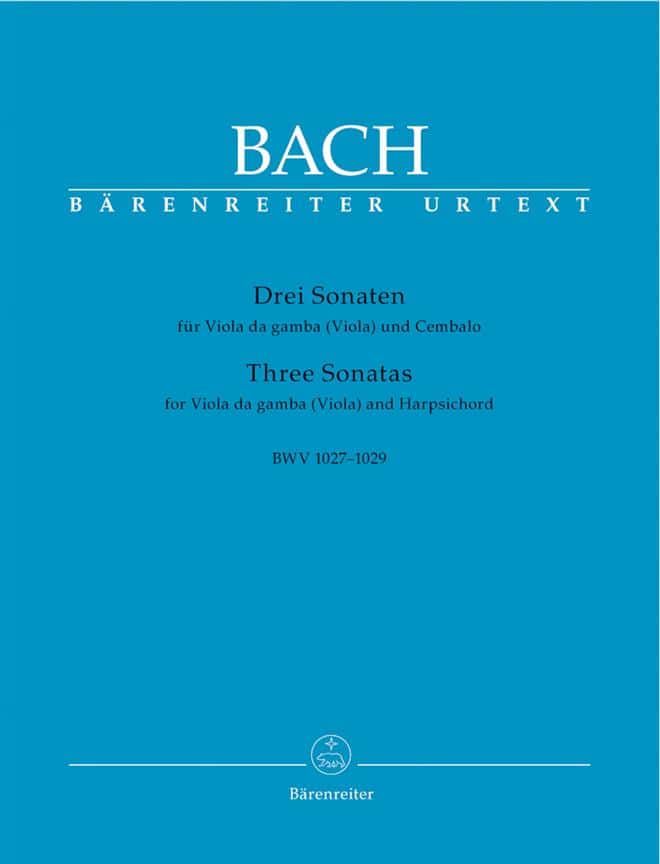 BARENREITER BACH JS - DREI SONATEN FUR VIOLA DA GAMBA