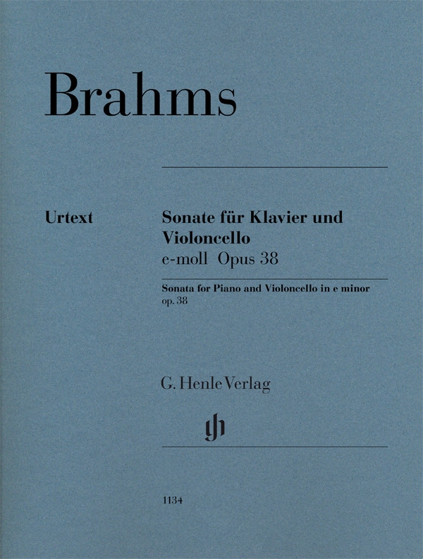 HENLE VERLAG BRAHMS J. - SONATA E MINOR OP.38 - VIOLONCELLE ET PIANO 