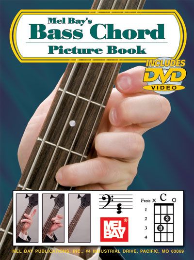 MEL BAY BAY WILLIAM - BASS CHORD PICTURE BOOK + DVD - ELECTRIC BASS