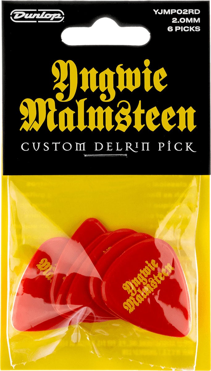 JIM DUNLOP MEDIATOR SIGNATURE YNGWIE MALMSTEEN DELRIN 2MM BAG OF 6