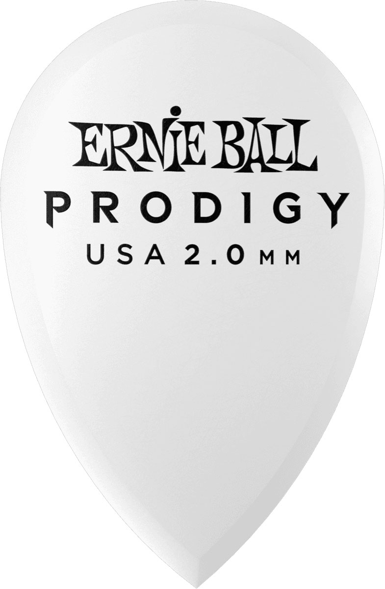 ERNIE BALL MEDIATORS PRODIGY BAG OF 6 WHITE TEAR 2MM