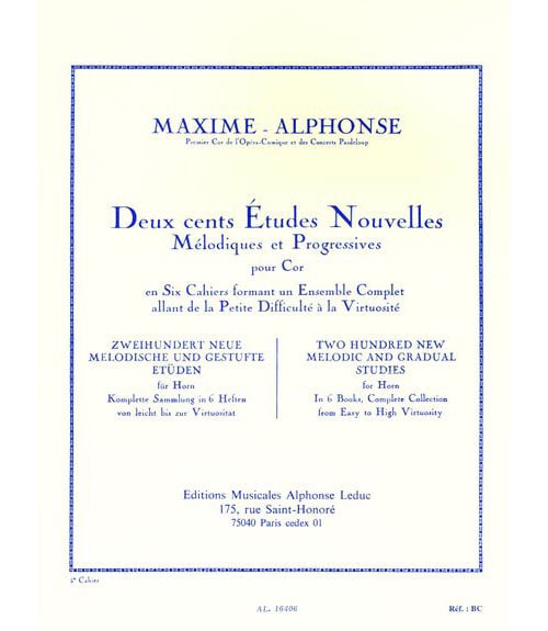 LEDUC MAXIME-ALPHONSE - 200 ETUDES NOUVELLES VOL.5 - COR 