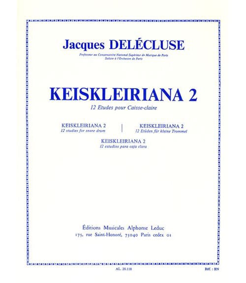 LEDUC DELECLUSE JACQUES - KEISKLEIRIANA VOL.2 - 12 ETUDES POUR CAISSE CLAIRE 