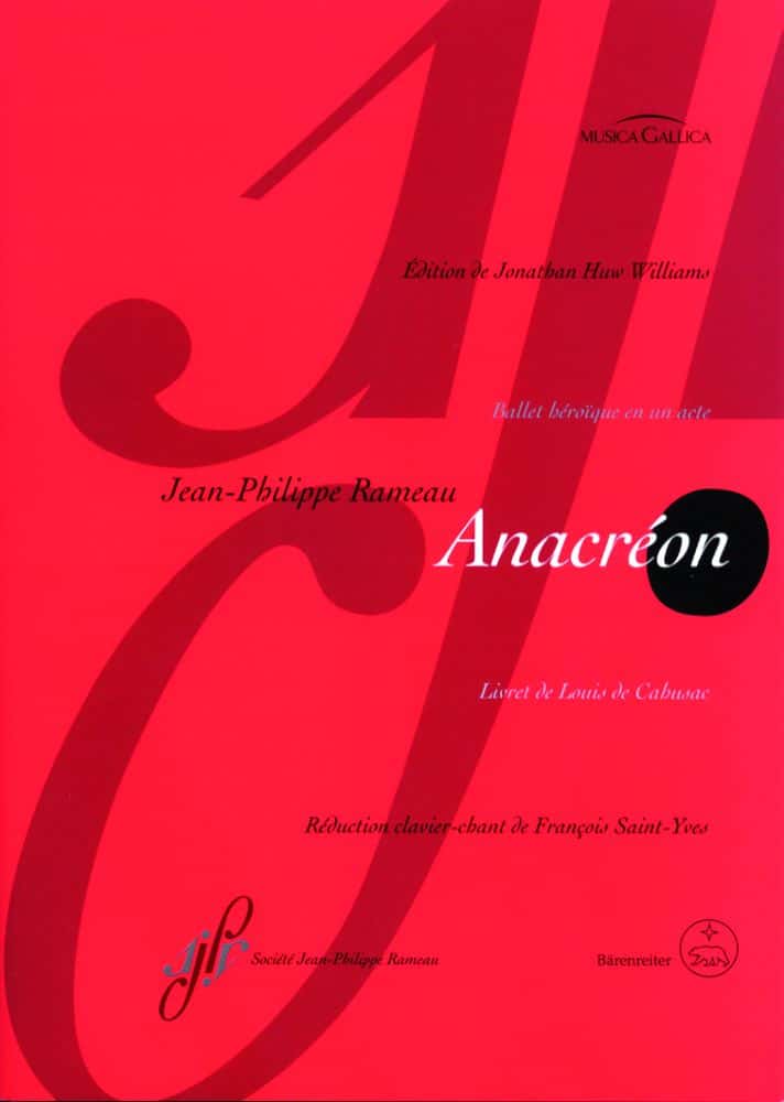 BARENREITER RAMEAU J.P. - ANACREON - CHOR