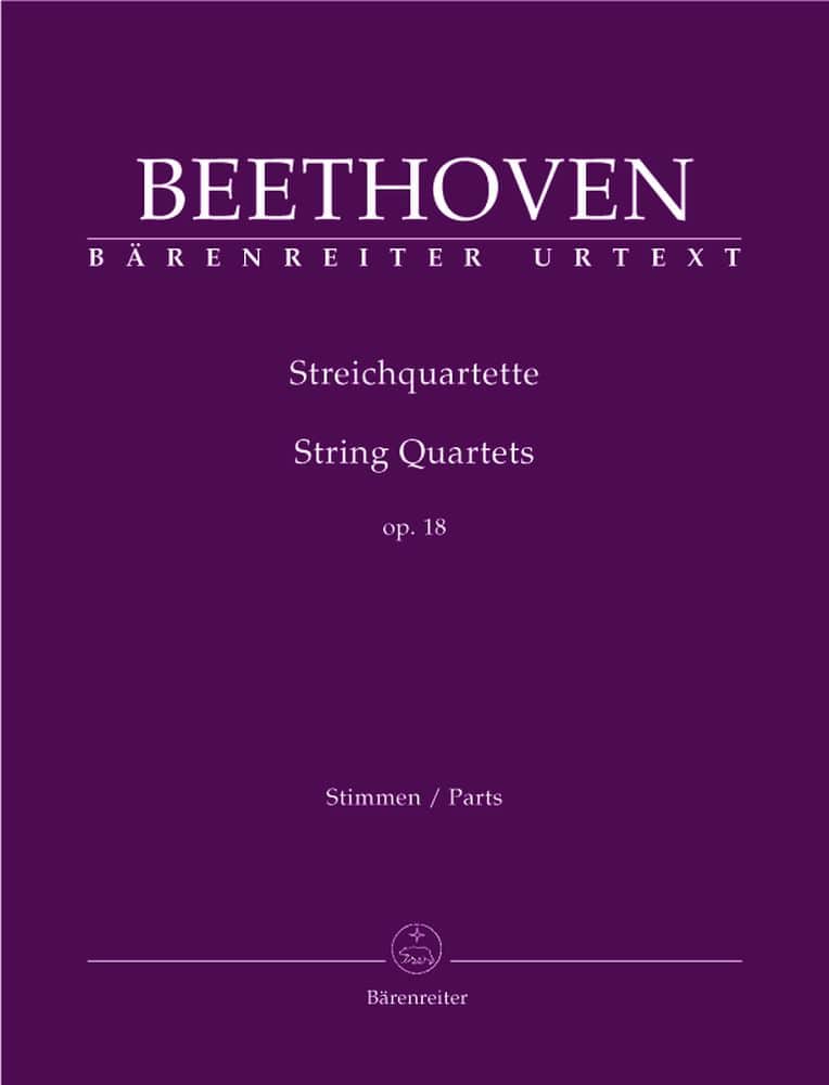 BARENREITER BEETHOVEN L.VAN - STREICHQUARTETTE OP.18 N°1-6