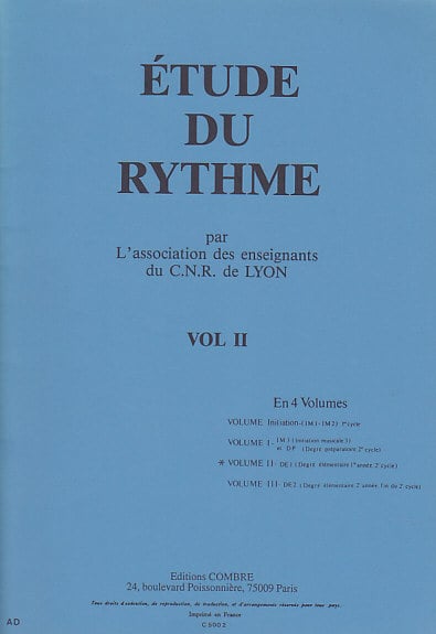 COMBRE CNR DE LYON - ETUDE DU RYTHME VOL.2