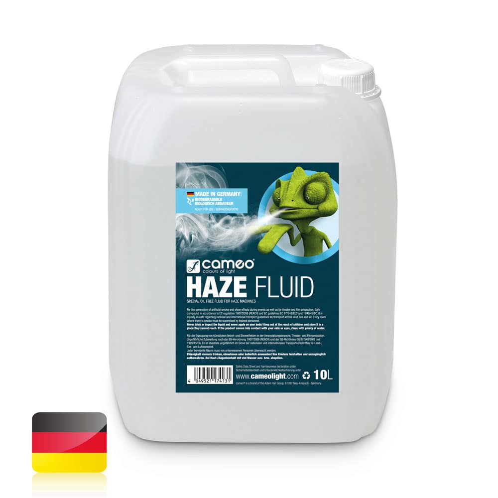 CAMEO HAZE FLUID 10L - NEBELFLSSIGKEIT FR FEINEN UND LANGLEBIGEN RAUCH - LFREI - 10 L.