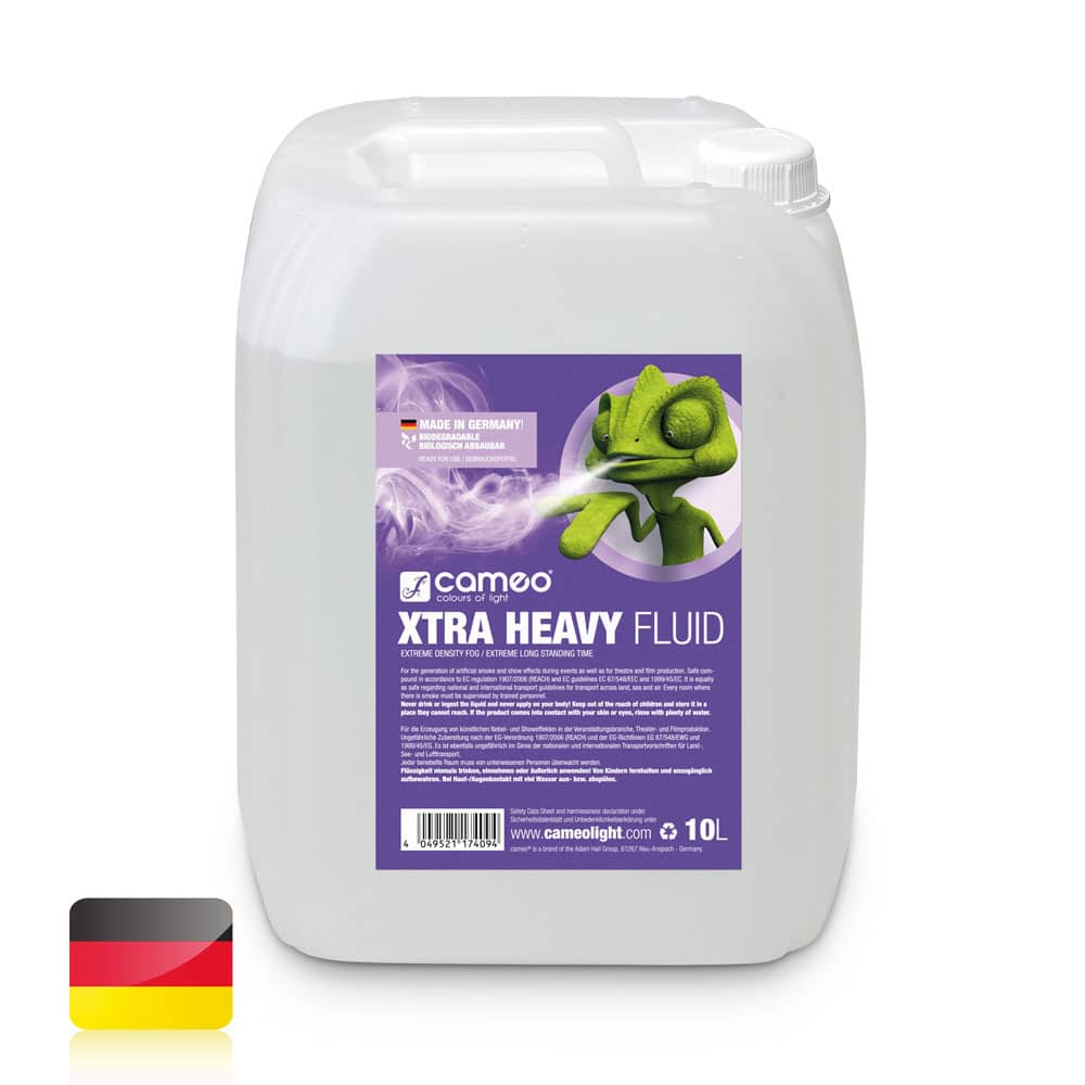 CAMEO XTRA HEAVY FLUID 10L - EXTREM LANGFRISTIGE UND HOCHDICHTE FLSSIGKEIT FR RAUCHMASCHINEN - 10L