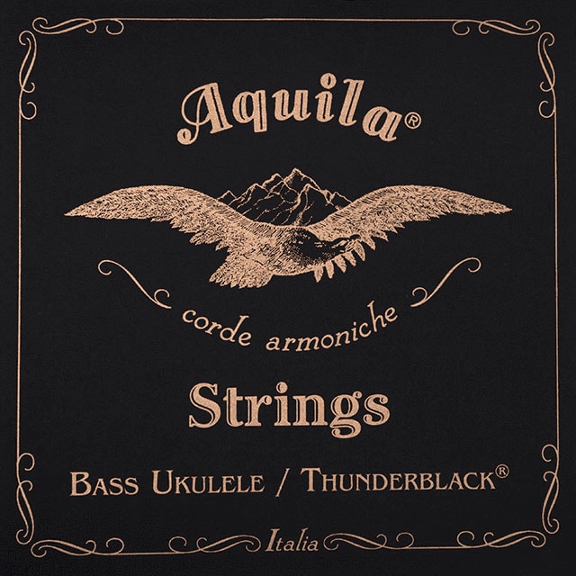 AQUILA THUNDERBLACK BASS UKULELE SET, EADG