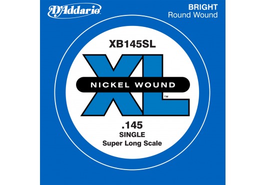 D'ADDARIO AND CO XB145 NICKEL WOUND BASS GUITAR SINGLE STRING SUPER LONG SCALE .145