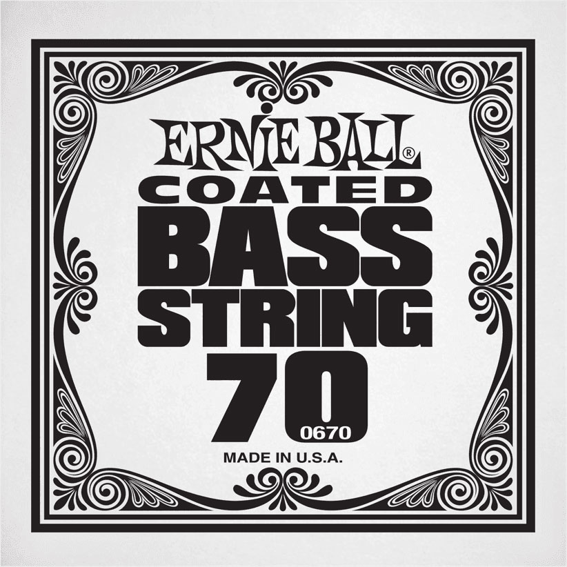 ERNIE BALL .070 COATED NICKEL WOUND ELECTRIC BASS STRING SINGLE