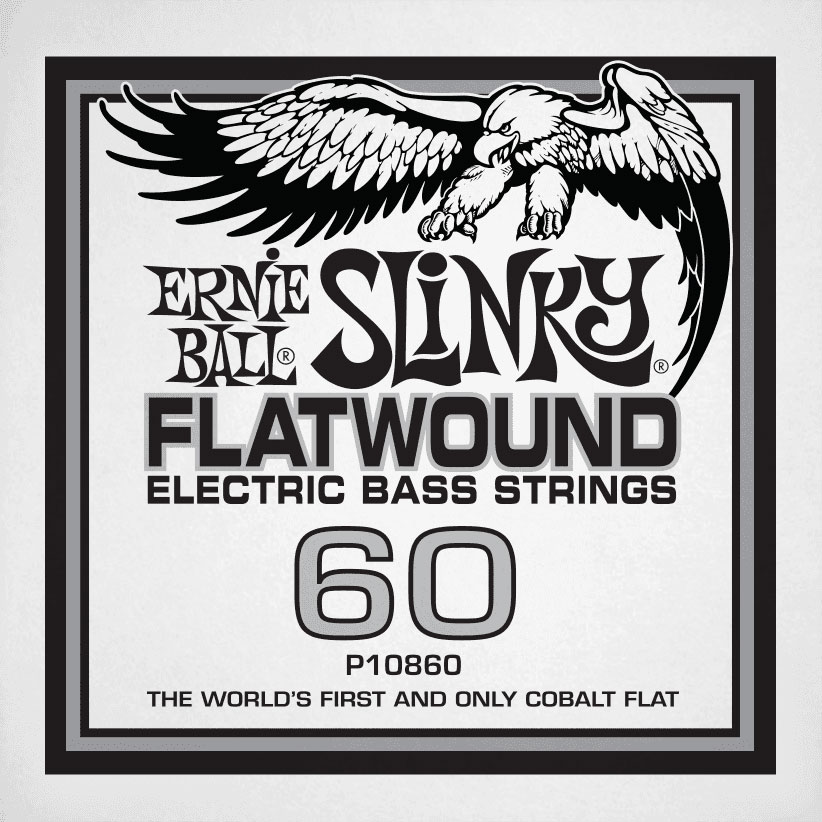 ERNIE BALL .060 SLINKY FLATWOUND ELECTRIC BASS STRING SINGLE