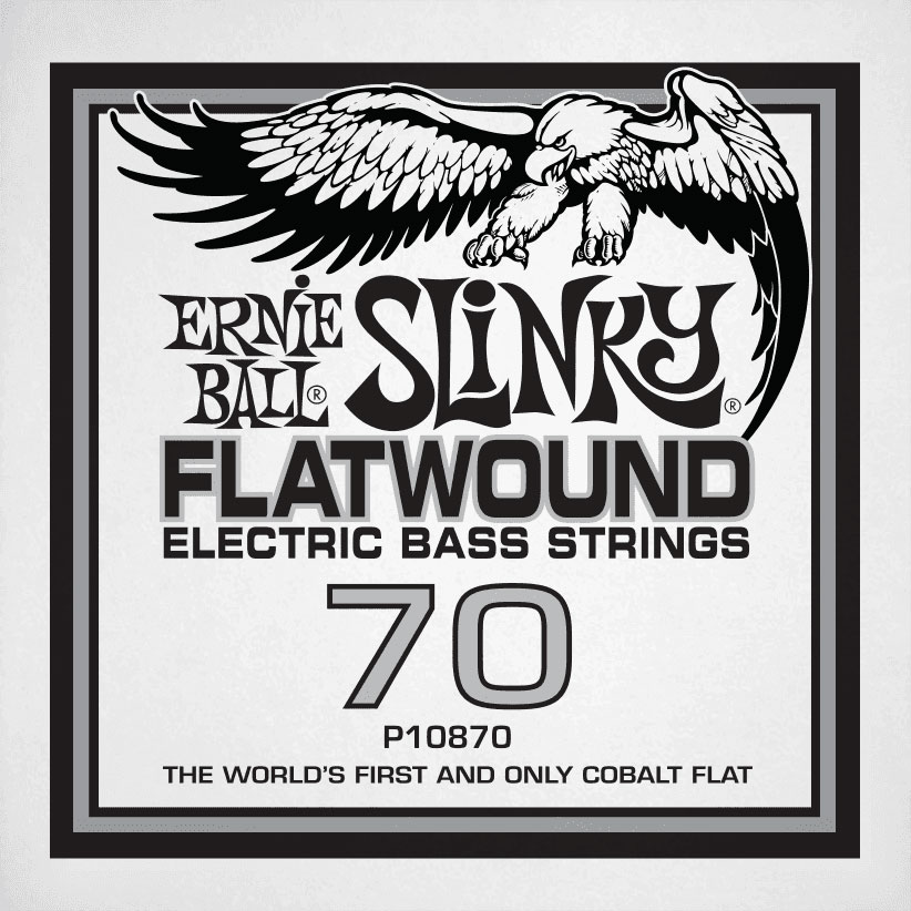 ERNIE BALL .070 SLINKY FLATWOUND ELECTRIC BASS STRING SINGLE