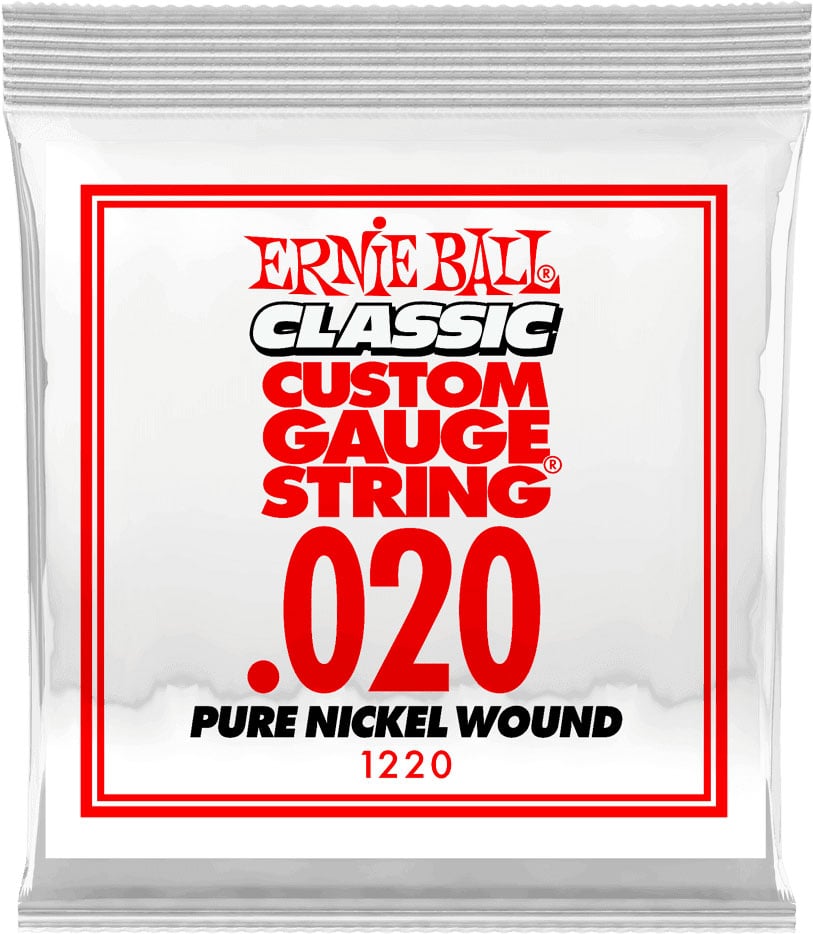 ERNIE BALL .020 CLASSIC PURE NICKEL WOUND ELECTRIC GUITAR STRINGS