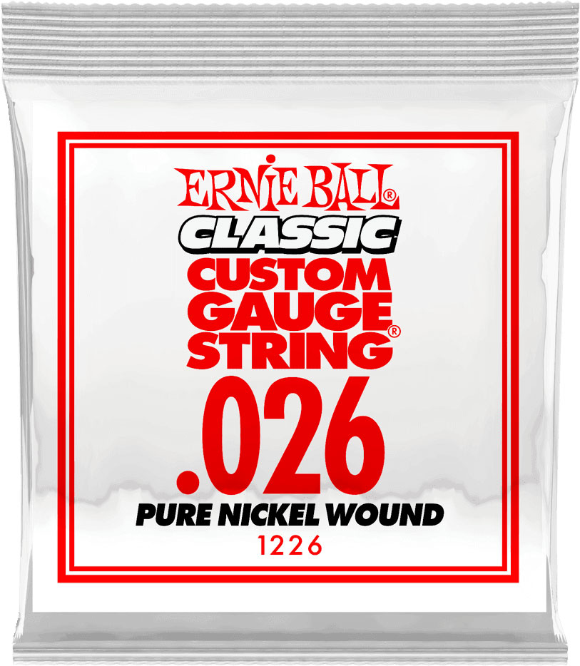 ERNIE BALL .026 CLASSIC PURE NICKEL WOUND ELECTRIC GUITAR STRINGS