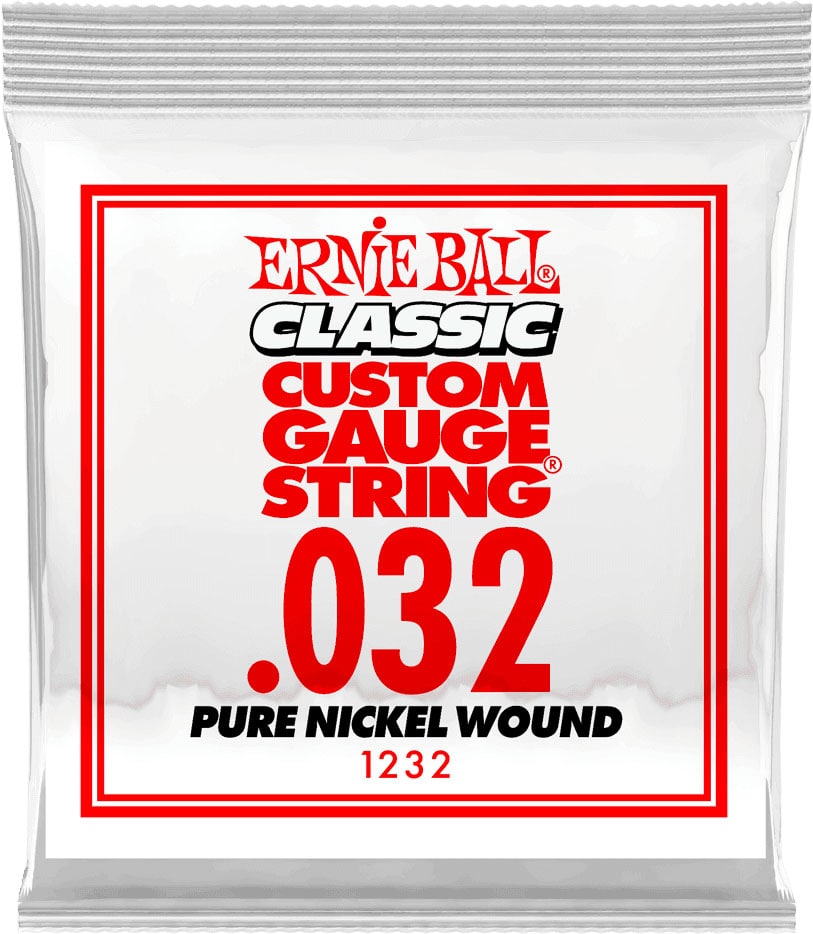 ERNIE BALL .032 CLASSIC PURE NICKEL WOUND ELECTRIC GUITAR STRINGS