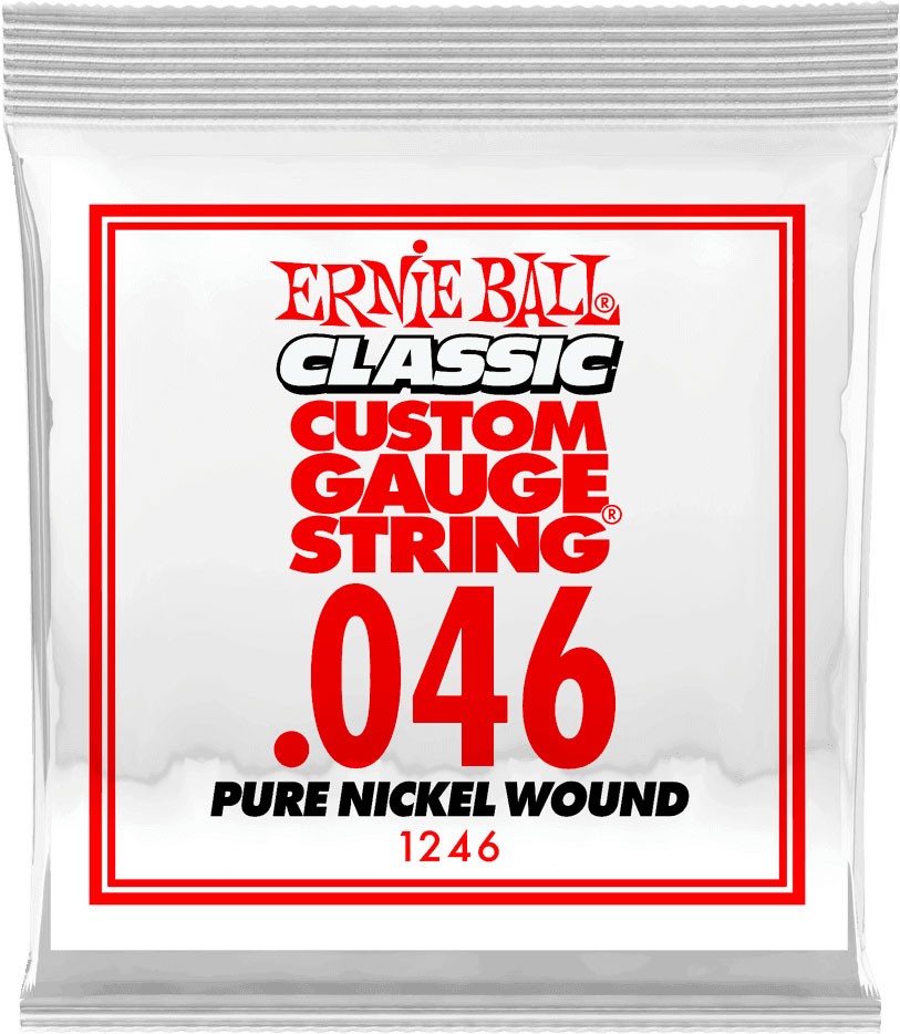 ERNIE BALL .046 CLASSIC PURE NICKEL WOUND ELECTRIC GUITAR STRINGS