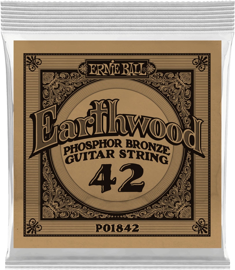 ERNIE BALL .042 EARTHWOOD PHOSPHOR BRONZE ACOUSTIC GUITAR STRINGS