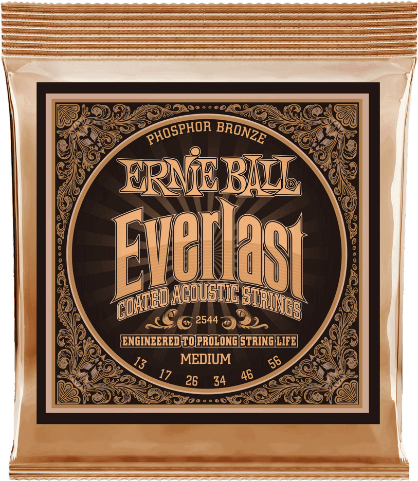 ERNIE BALL EVERLAST COATED ACOUSTIC PHOSPHORE BRONZE MEDIUM 13-56 2544