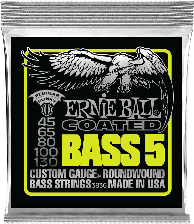 ERNIE BALL COATED BASS 5 STRINGS 45-130 3836