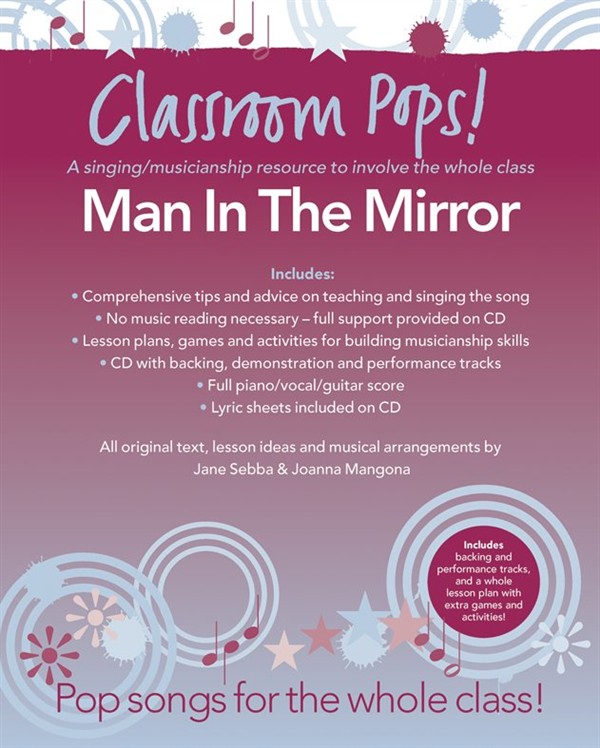 CHESTER MUSIC CLASSROOM POP SONGSHEETS MAN IN THE MIRROR + CD - PVG