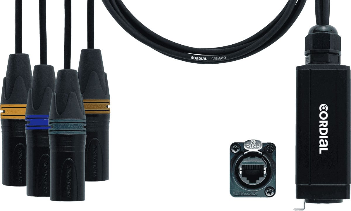 CORDIAL DMX ADAPTER - RJ45 4 XLR MALES 5 POINTS 70 CM