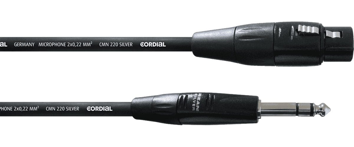 CORDIAL AUDIO CABLE XLR FEMALE XLR/STEREO JACK 1.5 M