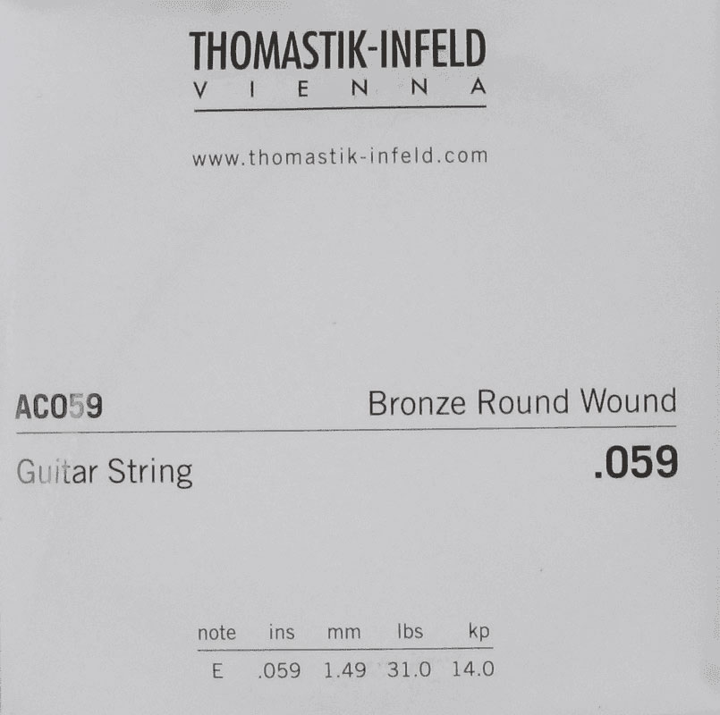 THOMASTIK ACOUSTIC GUITAR STRINGS PLECTRUM ACOUSTIC SERIES. NICKEL-FREE.059