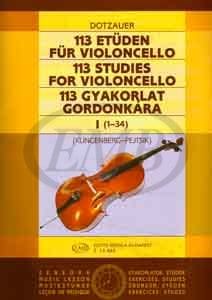 EMB (EDITIO MUSICA BUDAPEST) DOTZAUER - 113 STUDIES VOL.1 - VIOLONCELLE