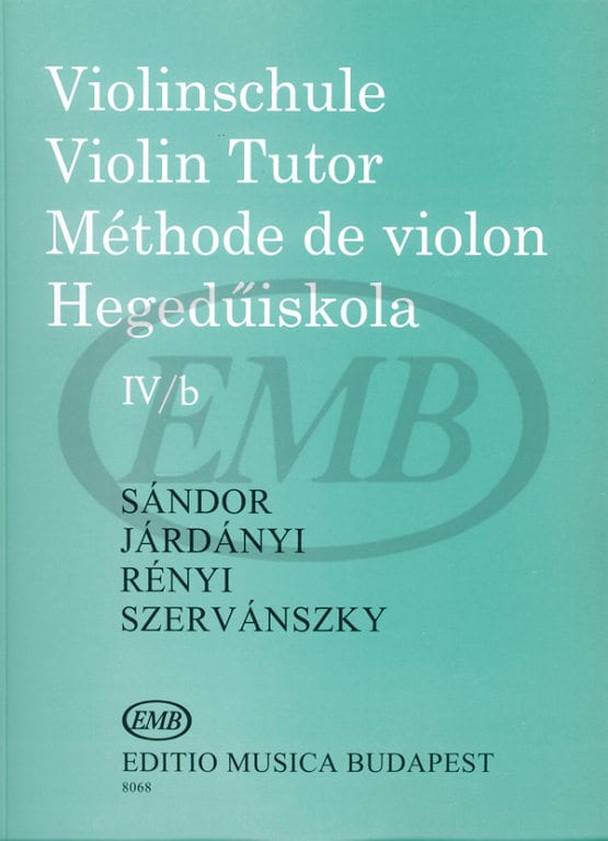 EMB (EDITIO MUSICA BUDAPEST) VIOLIN TUTOR VOL.4B - VIOLON