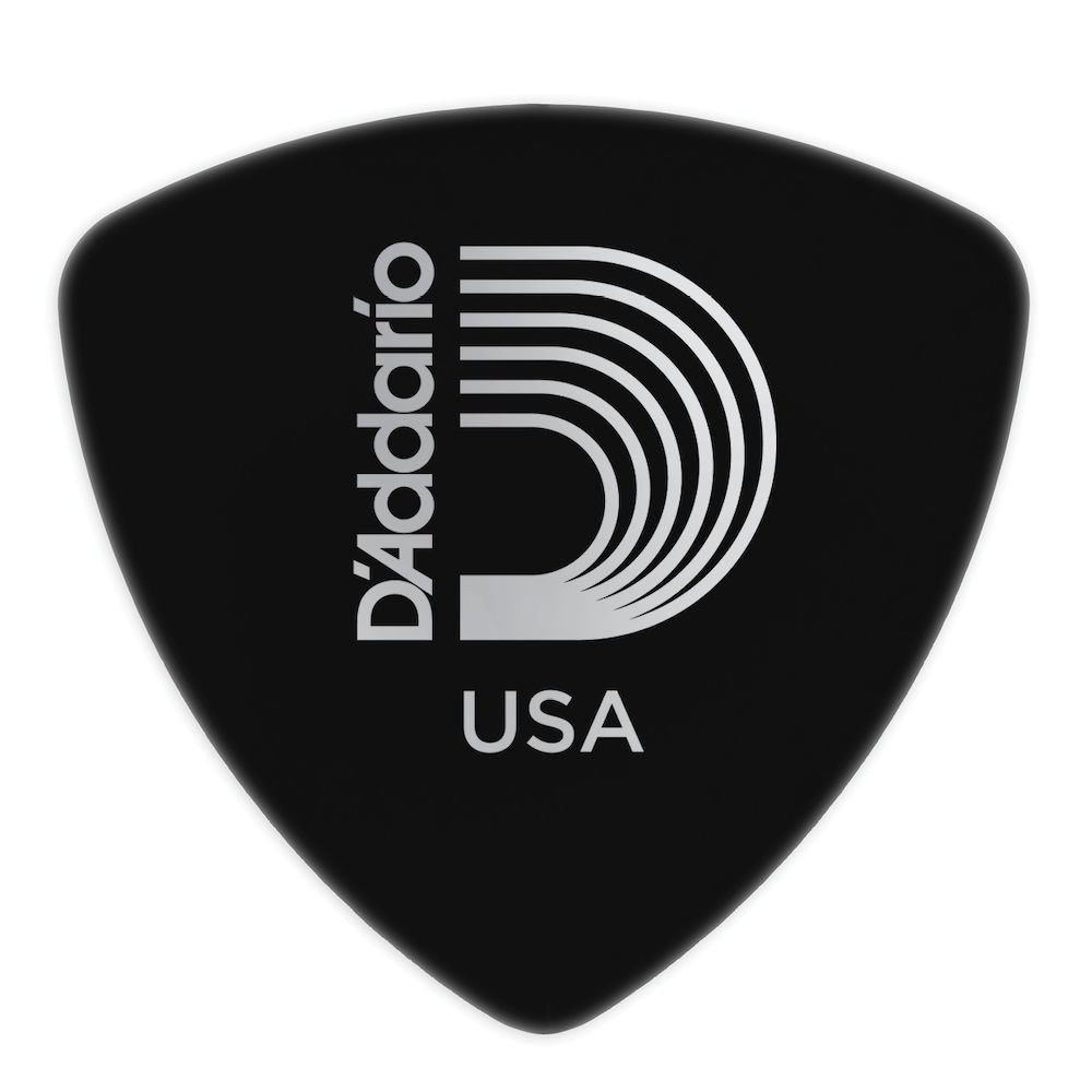 D'ADDARIO AND CO BLACK CELLULOID GUITAR PICKS HEAVY WIDE SHAPE