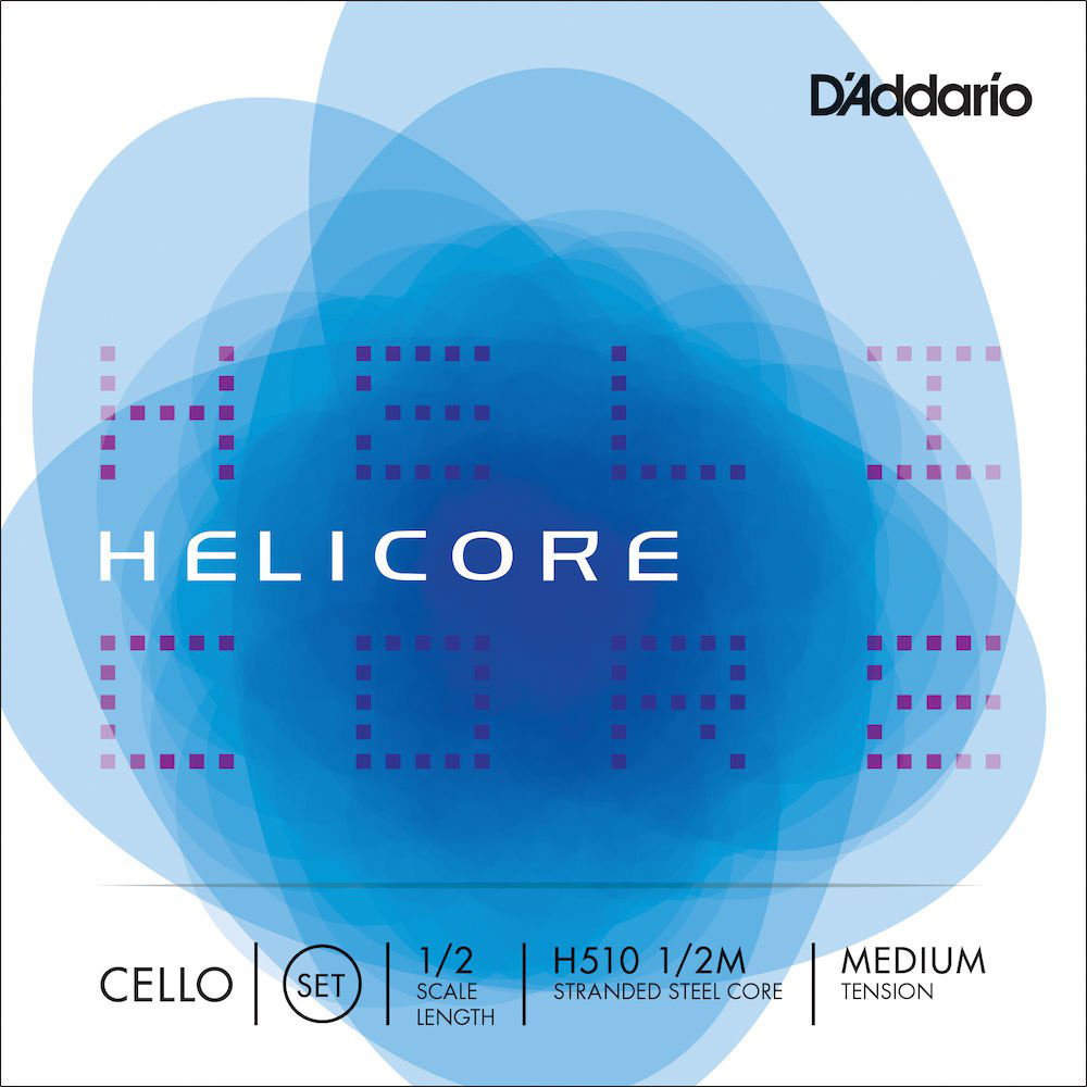 D'ADDARIO AND CO 1/2 HELICORE CELLO STRING SET SCALE MEDIUM TENSION