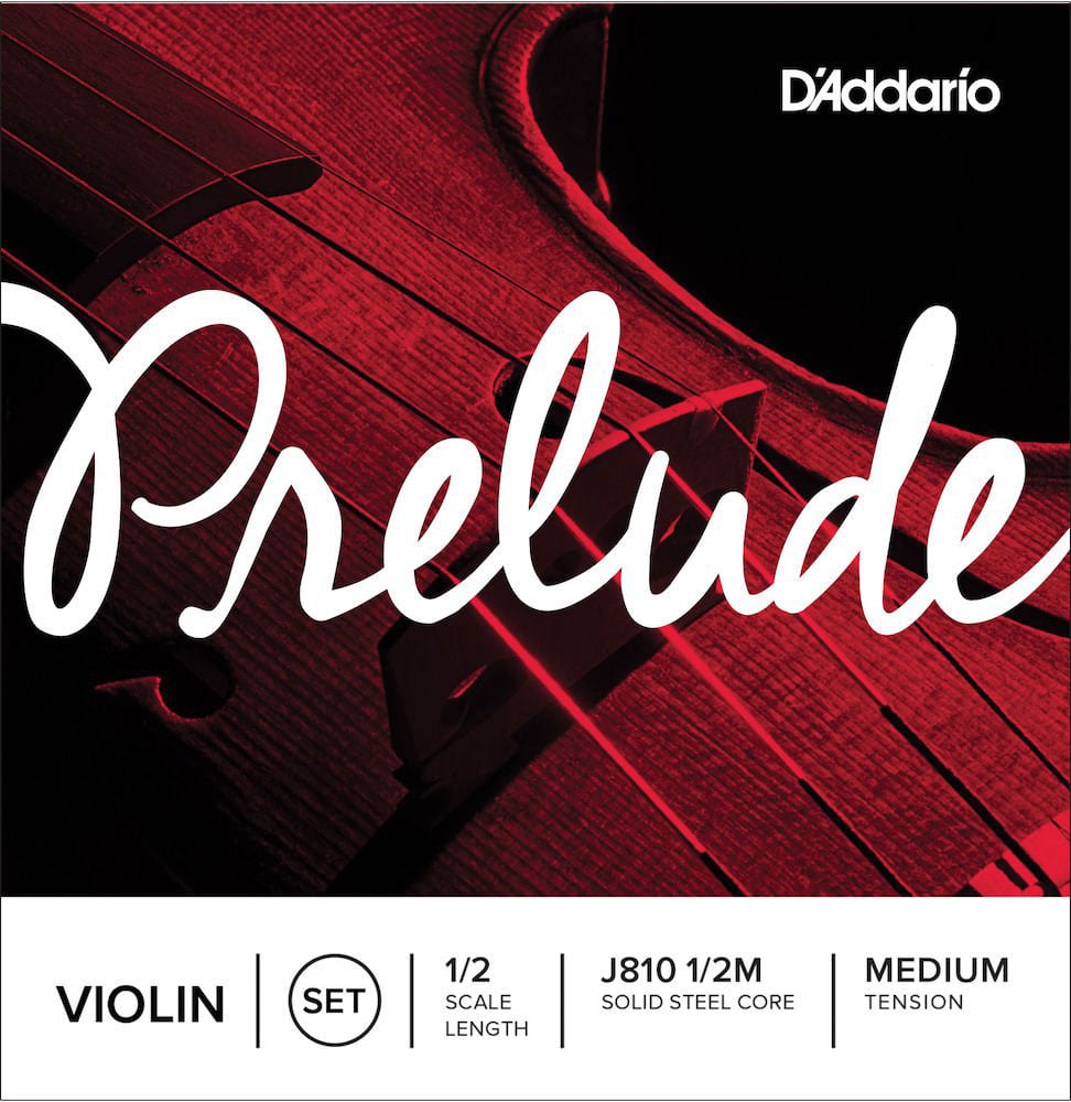 D'ADDARIO AND CO PRELUDE VIOLIN STRING SET, NECK 1/2, TENSION MEDIUM