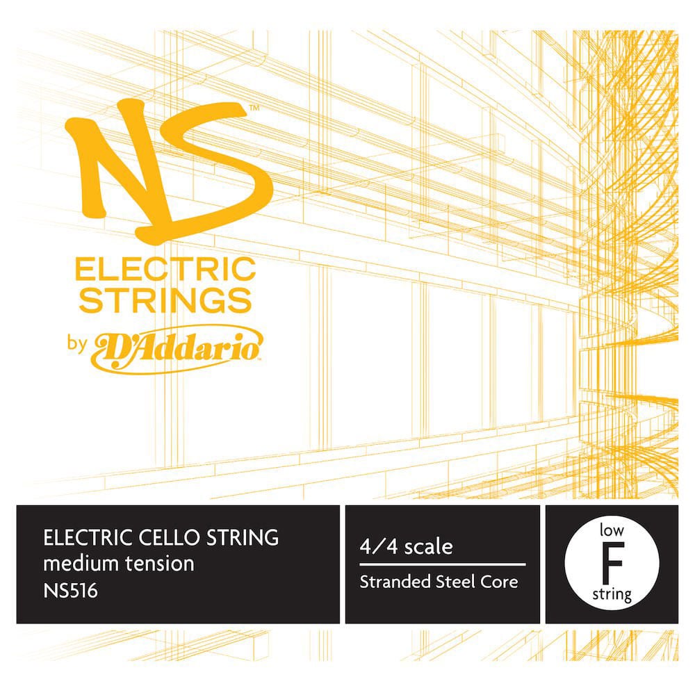 D'ADDARIO AND CO SINGLE STRING (LOW F) FOR CELLO NS ELECTRIC 4/4 TENSION HANDLE MEDIUM